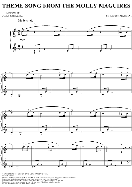 Theme Song From The Molly Maguires