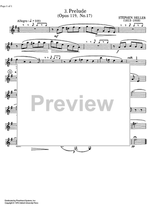 Prelude Op.119 No.17 - Clarinet in B-flat