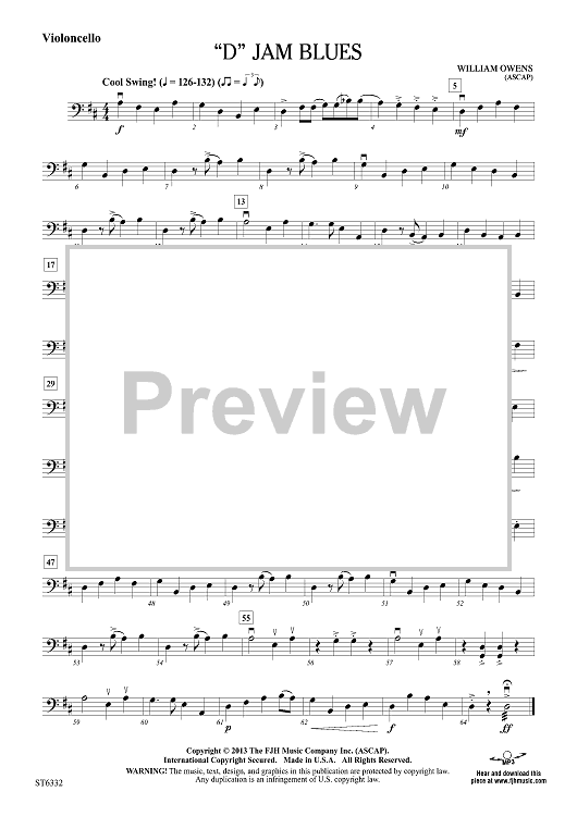 "D" Jam Blues - Violoncello