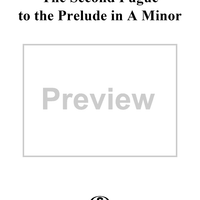 The Second Fugue to the Prelude in A Minor