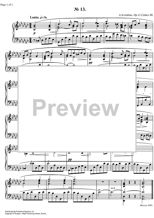 Prelude Op.11 No.13