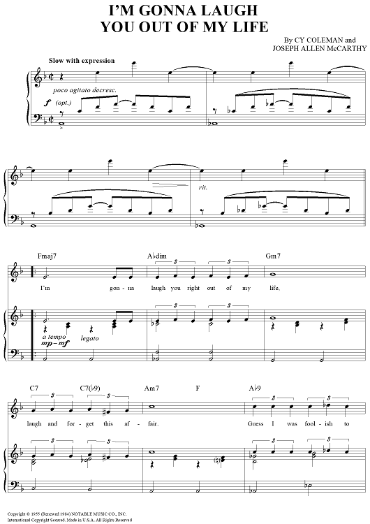 I'm Gonna Laugh You Out of My Life