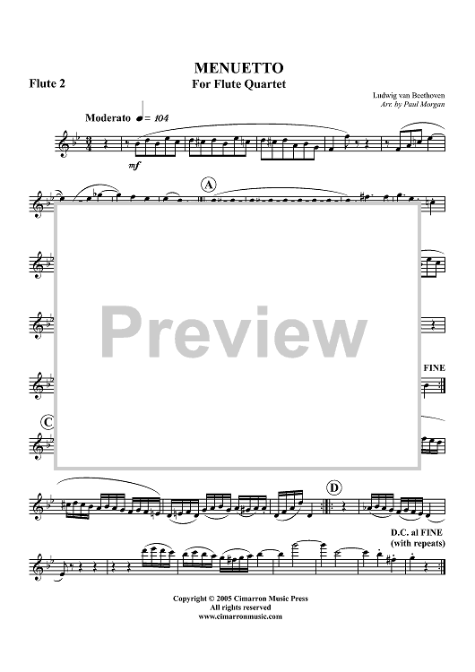 Menuetto - Flute 2