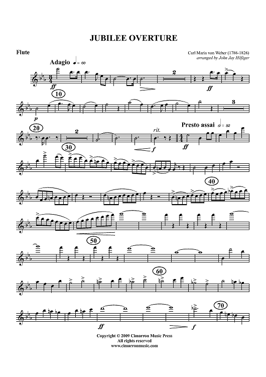 Jubilee Overture - Flute