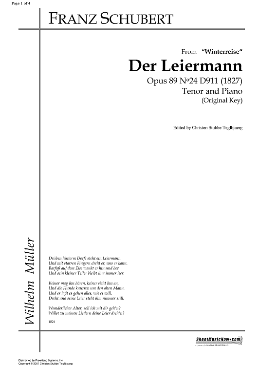 Der Leiermann Op.89 No.24 D911