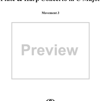 Flute & Harp Concerto in C Major, Movement 3 K297c (K299) - Full Score