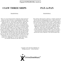 I Saw Three Ships / Pat-A-Pan