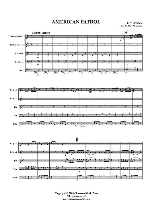 American Patrol - Score