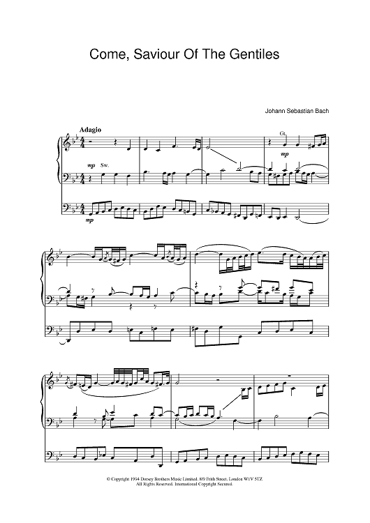 Come, Saviour Of The Gentiles