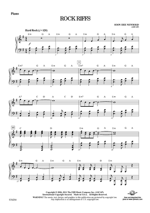 Rock Riffs - Piano