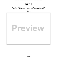 "Venga, venga de' sommi eroi", No. 15 from "Ascanio in Alba", Act 1, K111 - Full Score