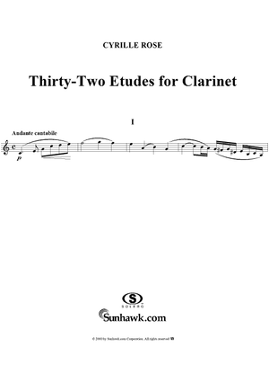 Thirty-Two Etudes for Clarinet