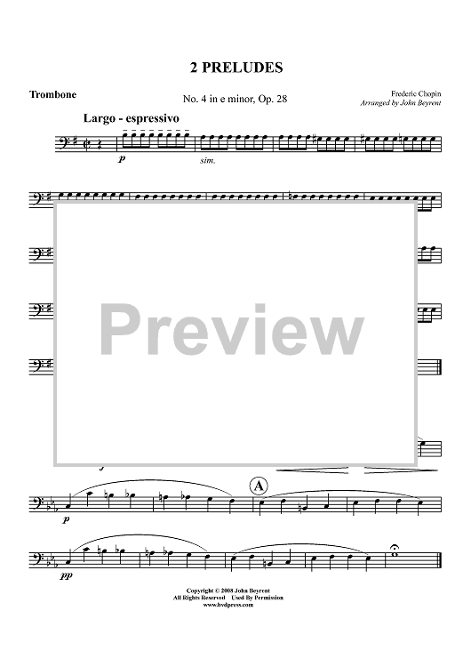 2 Preludes - Trombone