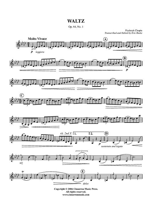Waltz, Op. 64, No. 1 - Horn in F