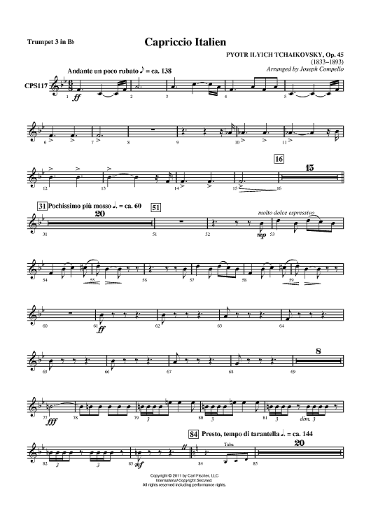 Capriccio Italien - Trumpet 3 in Bb
