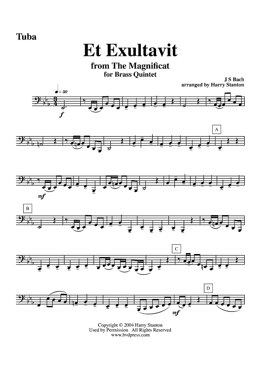 Et Exultavit (from The Magnificat) - Tuba