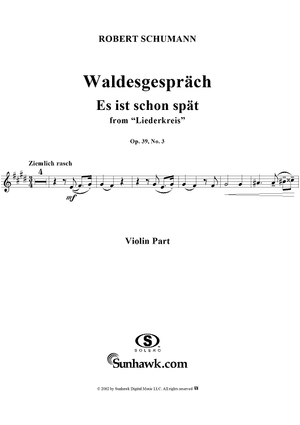 Liederkreis, Op. 39, No. 03, "Waldesgespräch" (in the forest), - Violin