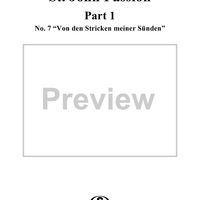 St. John Passion: Part I, No. 7, "Von den Stricken meiner Sünden"