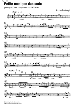 Petite musique dansante (Little dancing music) - Alto Saxophone