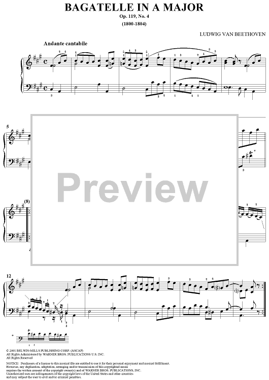 Bagatelle in A Major