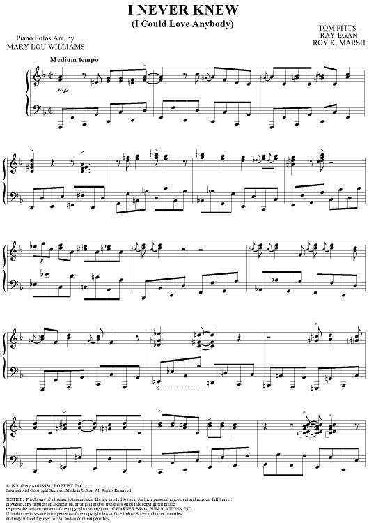 I Never Knew (I Could Love Anybody)