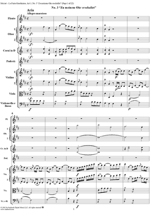 La Finta Giardiniera, Act 1, No. 3 "Zu meinem Ohr erschallet" (Aria) - Full Score