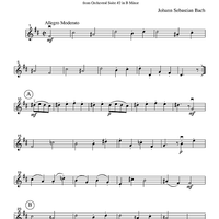 Rondeau - from Orchestral Suite #2 in B Minor - Part 2 Flute, Oboe or Violin