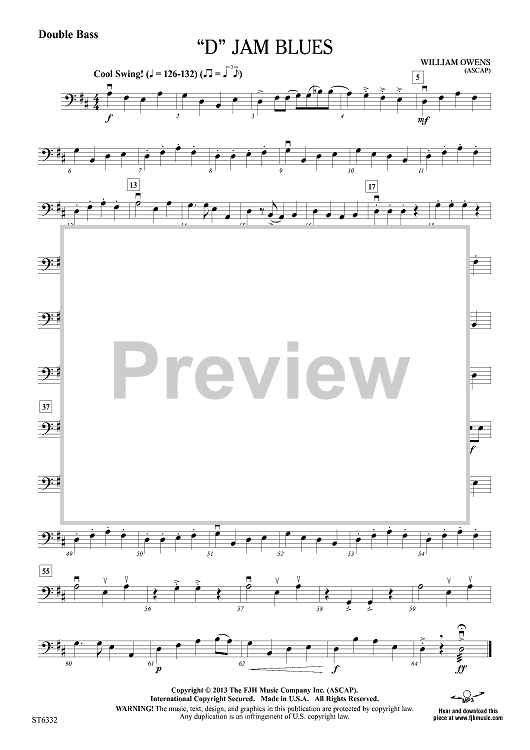 "D" Jam Blues - Double Bass