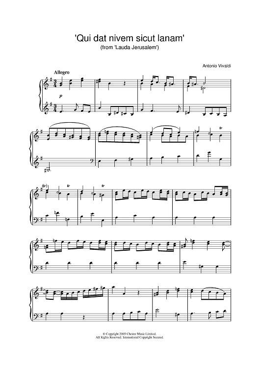 'Qui dat nivem sicut lanam' (from 'Lauda Jerusalem')