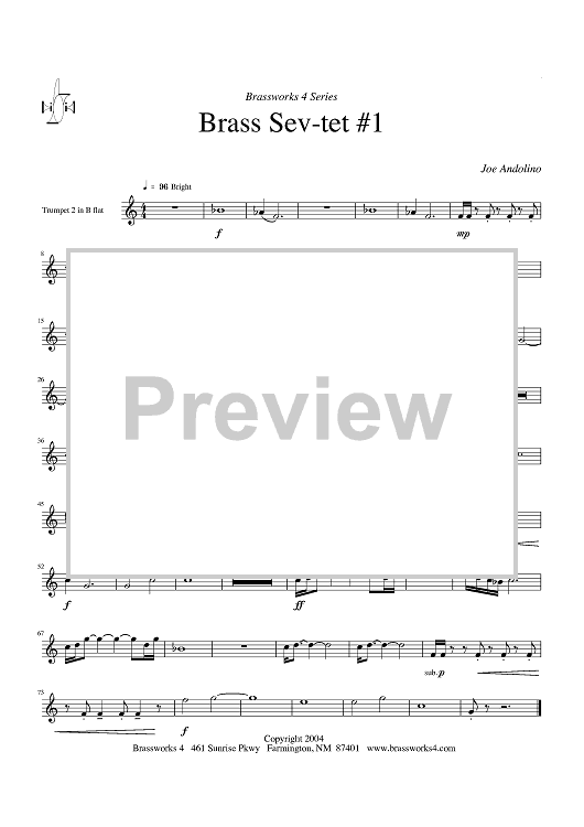 Brass Sev-tet #1 - Trumpet 2 in Bb