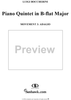 Piano Quintet in B-flat Major, Movement 3 - Piano Score