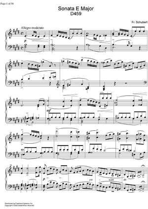 Sonata No. 3 E Major D459