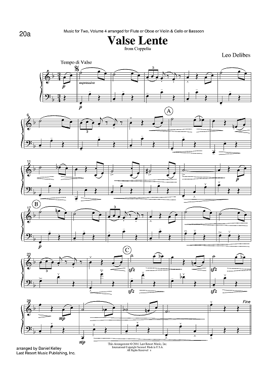 Valse Lente - from Coppelia