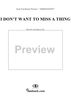 I Don't Want To Miss a Thing