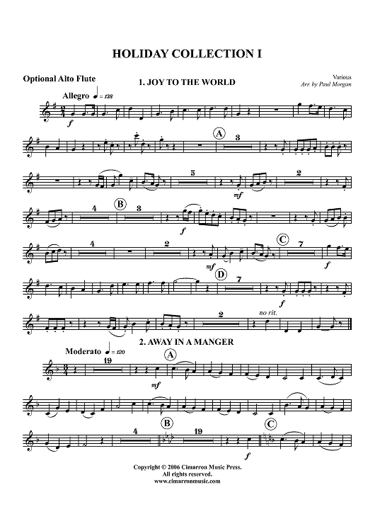 Holiday Collection I - Optional Alto Flute