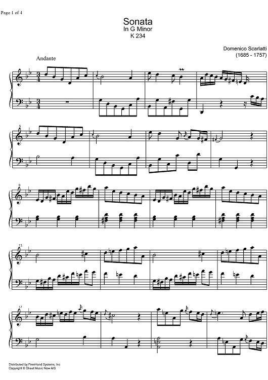Sonata g minor K234