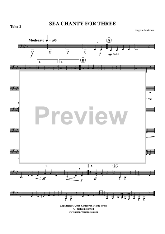 Sea Chanty for Three - Tuba 2
