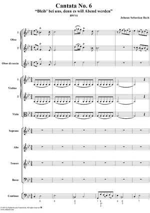 Cantata No. 6: "Bleib' bei uns, denn es will Abend werden," BWV6