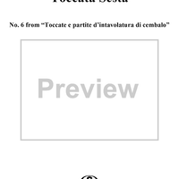 Toccata Sesta - No. 6 from "Toccate e partite d'intavolatura di cembalo" Book 1 (1615)
