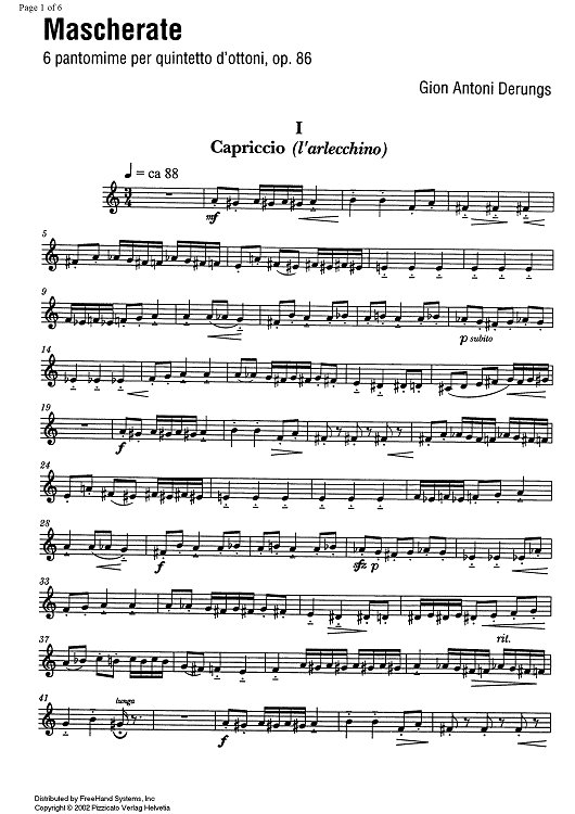 Mascherate Op. 86 - Horn in F