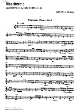Mascherate Op. 86 - Horn in F