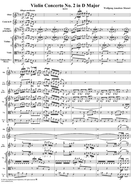 Violin Concerto No. 2 - Full Score