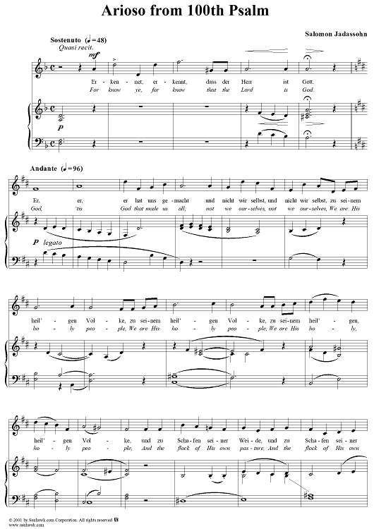 Arioso from 100th Psalm