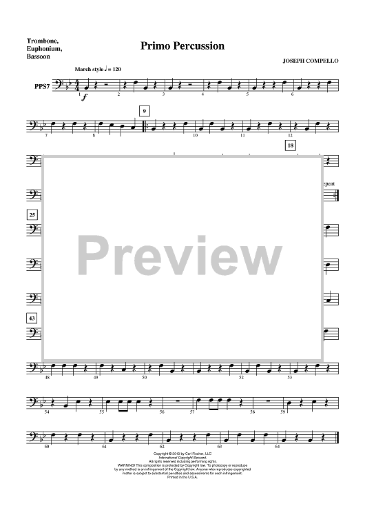 Primo Percussion - Trombone/Euphonium BC/Bassoon