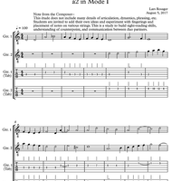 Guitar Étude: a2 in Mode I