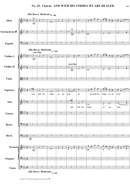 Messiah, no. 25: And with His stripes we are healed - Full Score