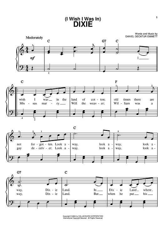 (I Wish I Was In) Dixie