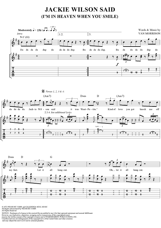 Jackie Wilson Said (I'm in Heaven When You Smile)