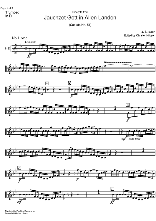 Jauchzet Gott in allen Landen BWV 51 exc.
