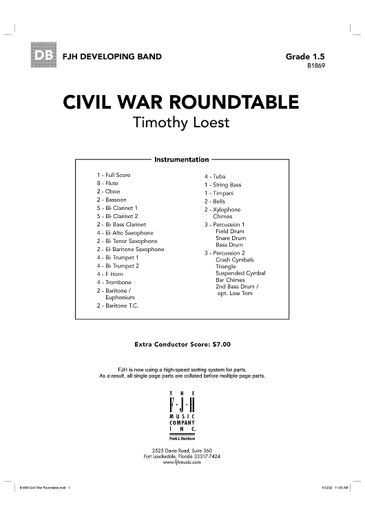 Civil War Roundtable - Score